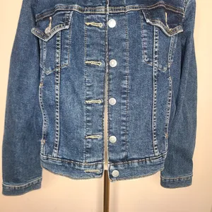Signature Gold Levis Strauss Denim Light Stretch Trucker Jean Jacket Women XXL thumbnail 3