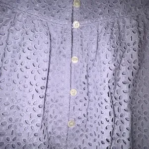 J.Crew Lavender Eyelet Button Front Midi Dress Womens 2 Event Sleeveless NWT thumbnail 9