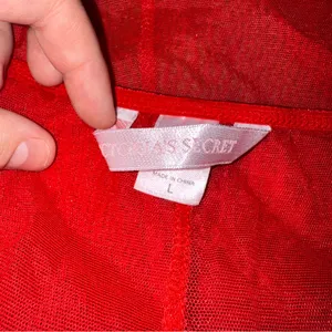 Victoria's Secret‎ Red Mesh Side Cut Out Sequin Hem Lingerie Chemise Sz L thumbnail 5