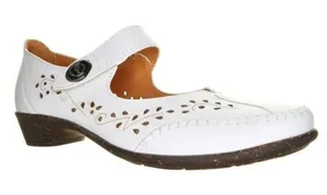 Mirel Leather Ballerina Flats Size 6.5 White thumbnail 1