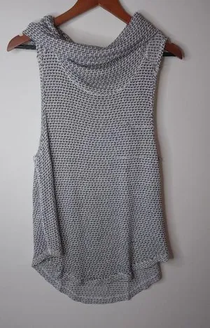 Urban Outfitters M+M Gray Cowl Neck Boyfriend Sleeveless Top thumbnail 1