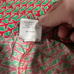 Vineyard vines Red Green Whale Print PJ’s Bottom; Medium thumbnail 3