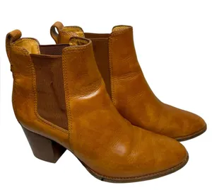 MADEWELL‎ Regan boot pull on Boots Size 7 Saddle BROWN Booties Short Heeled thumbnail 1