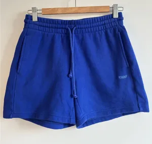 Aritzia TNA Cozy Fleece Boyfriend Mid-Thigh Shorts Blue XS #94293 thumbnail 1