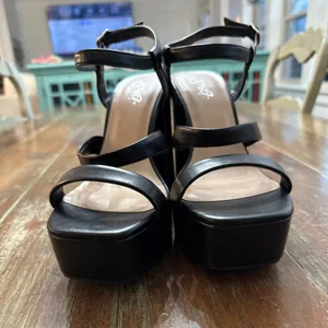 Y Not Y2K Black Platform Heels Size 9 thumbnail 5