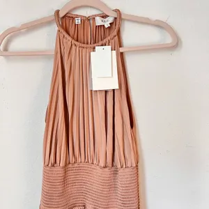 NEW A.L.C. Renzo II Satin Pleated Midi Sleeveless Dress in Bell Size‎ 2 $595 thumbnail 4