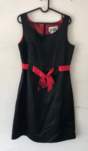 Vintage Sherri Martin Black and Red Formal Dress 10 Large thumbnail 1