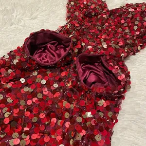 NEW Ashley Lauren Sequin HoCo Mini Dress 4248 in Red Gold Size 4 thumbnail 6