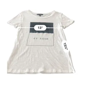 Banana Republic logo Black and Noir CREW-NECK T-SHIRT size XS thumbnail 7