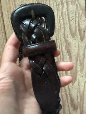 Saks 5th Avenue Made in Italy Braided Leather Belt size xs thumbnail 2