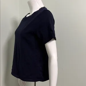 Quince Organic Cotton l Navy Crewneck Tee Shirt Small thumbnail 3