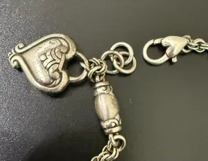 Retired BRIGHTON Blair Heart Barrel Link Chain Silverplated Heart Charm Bracelet thumbnail 11