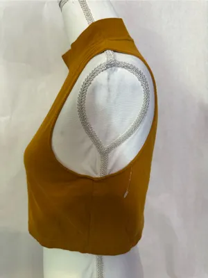 ALO Yoga Sleeveless Crop Top in Rust Orange thumbnail 4