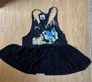 Furst of a Kind Black Graphic Tank Dress thumbnail 1