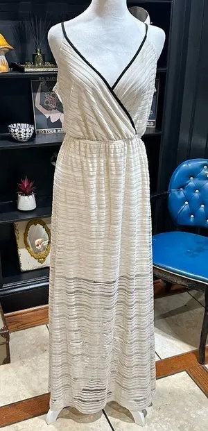Anthropologies Maeve Racerback Sheer Maxi Dress Size Medium thumbnail 1