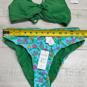 Cupshe Colorful Garden Bikini Top & Reversible Bottoms Set thumbnail 4