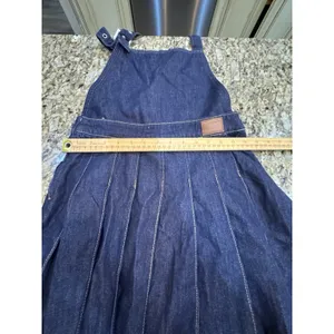 Urban Revivo Overall Pinafore Dress Size 4 Denim Pleated thumbnail 6