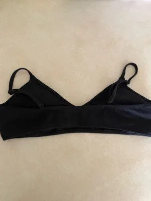 Aerie Women's Crinkle Ribbed V-Neck Scoop Adjustable Strap Bikini Top Size XXL thumbnail 5