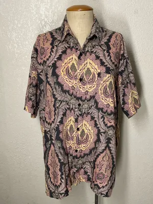 Isabel Marant Iggy Print Button Up Shirt Retro Print Womens Size S thumbnail 3