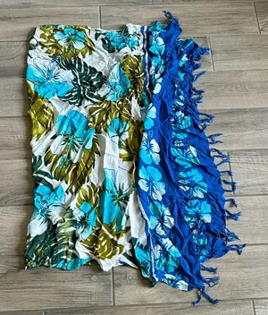 Floral print sarong Blue Size undefined thumbnail 1