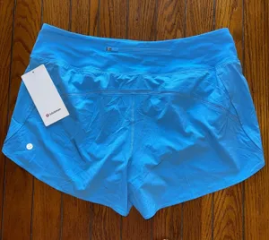 Lululemon Speed Up Short High Rise 4” Mesh Vent Ocean Wave Size XL/Size 12 NWT thumbnail 1