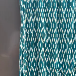 Robin Piccone Maxi Dress Women's Large Blue White Geometric Halter Stretch thumbnail 4