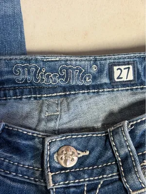 Miss Me Womens Ankle Skinny Jeans Blue Sequins Rhinestones Size 27 JP8715AK thumbnail 12
