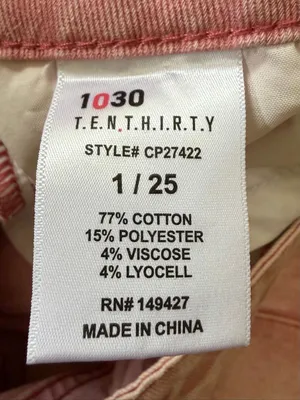 1030 Tenthirty Pink Baggy Wide Leg Jeans XS Butterfly Applique NWT thumbnail 7