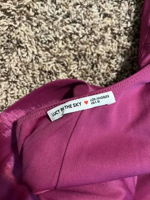 Lucy in the Sky chrome purple pink bodycon dress thumbnail 6