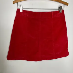 BDG urban outfitters red corduroy mini skirt‎ women’s size 4 casual punk party thumbnail 4
