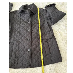 Jones New York Black Quilted Jacket Coat Collared Button Up‎ Padded Classic thumbnail 6