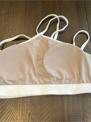 Lululemon Flow Y Strappy Bra Nulu 14 women in white thumbnail 6