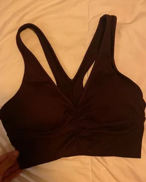 Alo Yoga Wild Things Sports Bra Burgundy XS thumbnail 1