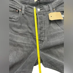 Levi’s NWT Ribcage Straight Ankle Jeans Black High Rise Denim Size 32 thumbnail 10