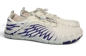 Hike Footwear HF LoraxPro Barefoot Shoes White Purple Zero Drop Wide Toe Size 10 thumbnail 1