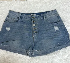 Hawalili Distressed Jean Shorts 3X thumbnail 1