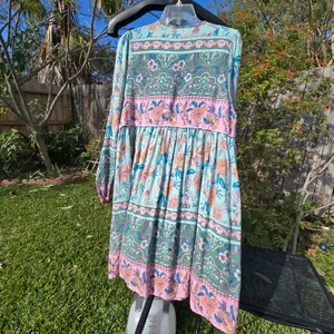 R.Vivimos Long Sleeve Floral Boho Dress Sz. L thumbnail 9
