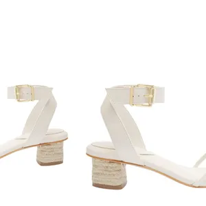 Schutz Womens Alexandra Mid Block Sandals Pearl Off White 8.5B thumbnail 12