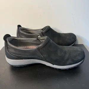Dansko Patti Slip-On Shoes Black Nubuck Leather Vibram Womens Size 40 / 9.5‎ thumbnail 6