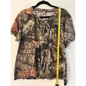 Field & Stream Camo T-Shirt Womens XL Mossy Oak Break Up Country V-Neck Hunting thumbnail 2