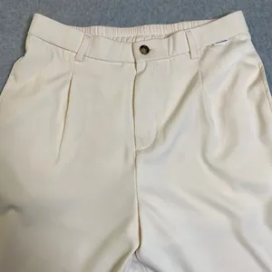 Manfinity UrbanChill Wide Leg‎ Women Large Cream Pleated Side Stripe Flaw GUC thumbnail 3