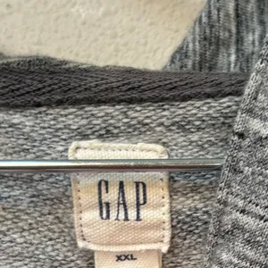 GAP XXL Gray Logo Zip Hoodie Oversized Y2K 90s Full Zip Sweatshirt thumbnail 6