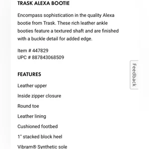Trask Alexa booties leather boots size 8‎ Brown thumbnail 2