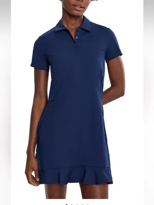 Adidas Ultimate365 Golf athletic Dress Blue Short Sleeve size large thumbnail 2