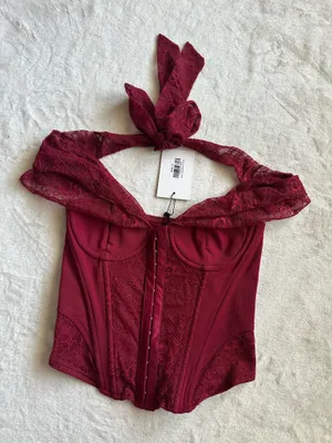 Outcast Clothing Philippa Top Deep Red thumbnail 6