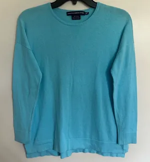 Ralph‎ Lauren Sport Womens Light Blue Cotton Blend Crewneck Sweater Size XS thumbnail 1