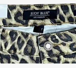 Judy Blue Cheetah Print Bell Bottoms 14W thumbnail 2