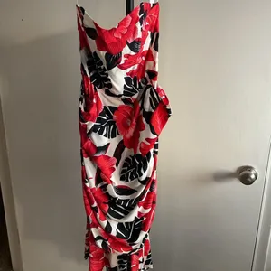 Vintage Hearts Strapless Red Floral Mini Dress 5 90s Y2K Party Coquette Retro thumbnail 2