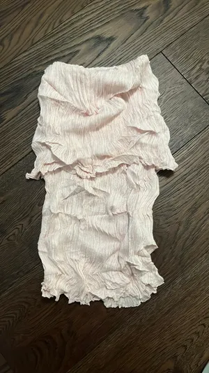 ZARA Wrinkle Effect Off The Shoulder Top thumbnail 4