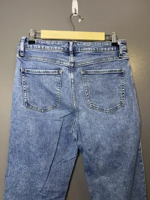 Express Boyfriend Mid Rise Jeans Womens 6L Light Blue Distressed Stretch Denim thumbnail 5